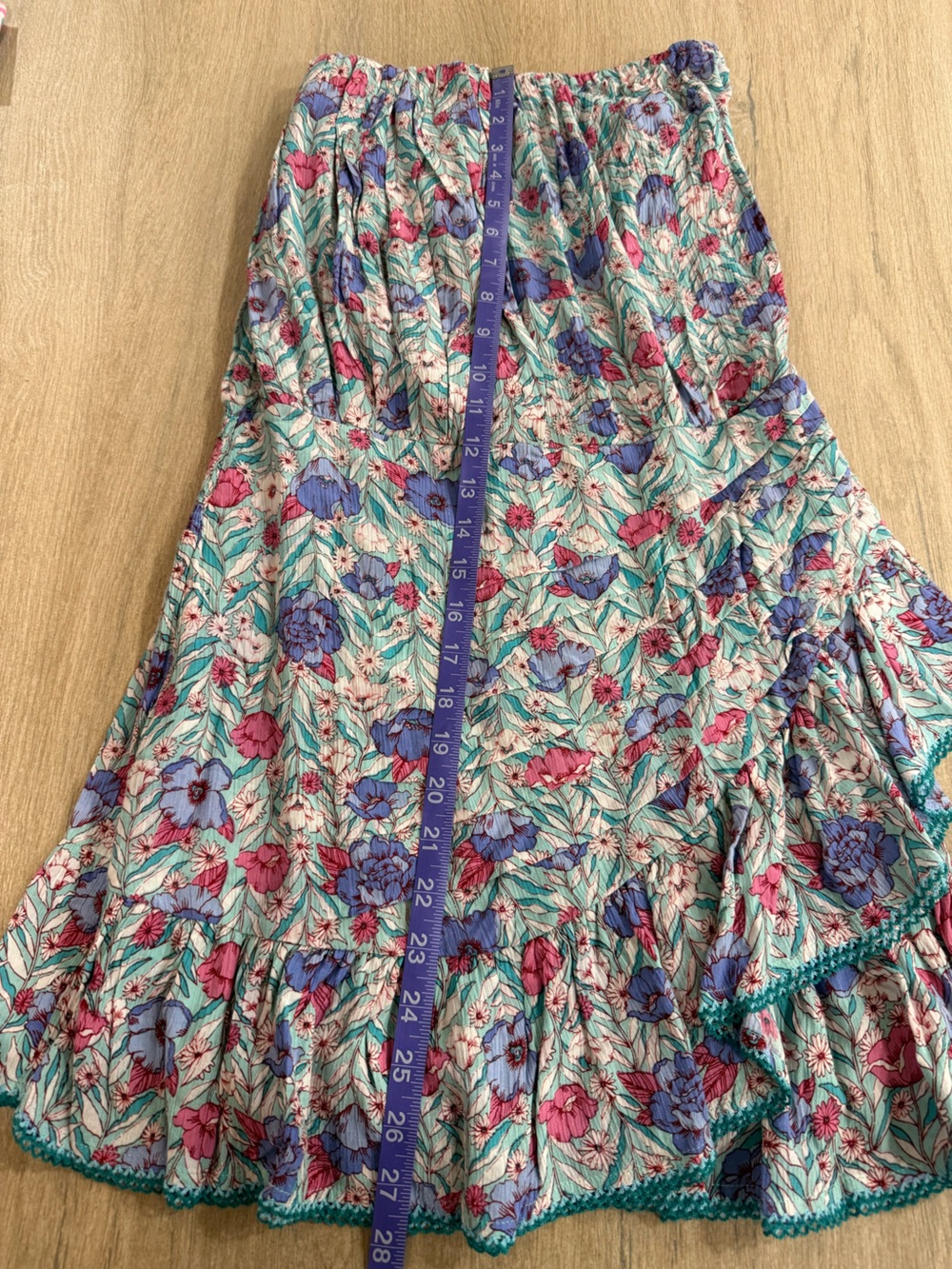 Poupette St Barth Ambra Bandeau Aqua Petunia Floral Cover Up Pool Dress NWT M - Picture 10 of 12